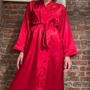 Vintage Oscar De La Renta Red Robe